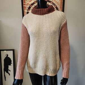 Marine Layer Colorblock Wool Blend Oversize Sweater Size S
